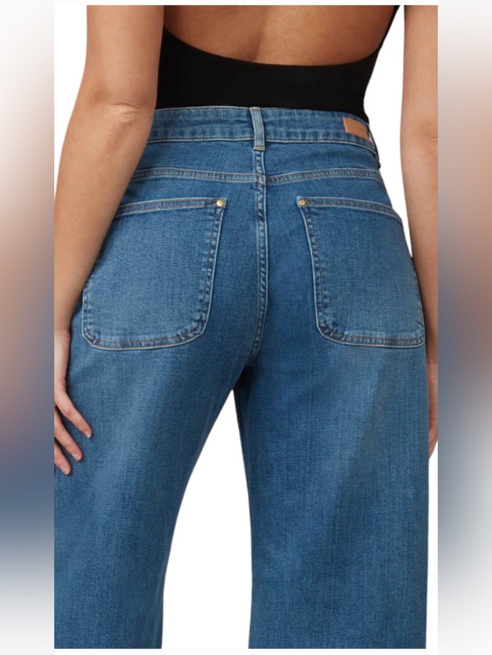 Lola Jeans Western Inspired Milan-RCB High Rise Wide Leg Medium Wash Jean Size29 - Picture 5 of 16